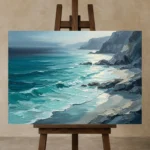 Premium Wall Art Yatay Html Edition – SEEWALL2606037 displayed on a studio easel