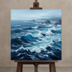 Premium Wall Art Kare Html Edition – SEEWALL2606043 displayed on a studio easel