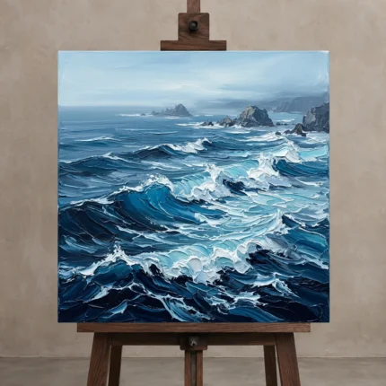 Premium Wall Art Kare Html Edition – SEEWALL2606043 displayed on a studio easel