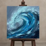 Premium Wall Art Kare Html Edition – SEEWALL2606045 displayed on a studio easel