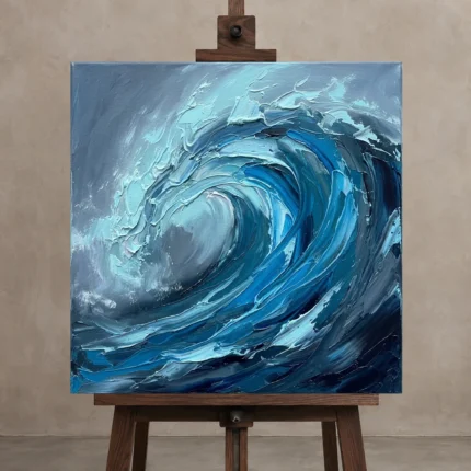 Premium Wall Art Kare Html Edition – SEEWALL2606045 displayed on a studio easel