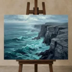 Premium Wall Art Yatay Html Edition – SEEWALL2606047 displayed on a studio easel