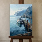 Premium Wall Art Dikey Html Edition – SEEWALL2606050 displayed on a studio easel