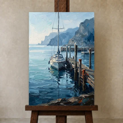Premium Wall Art Dikey Html Edition – SEEWALL2606050 displayed on a studio easel