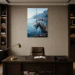 Premium Wall Art Dikey Html Edition – SEEWALL2606050 displayed in a contemporary gallery-inspired room