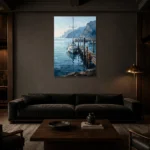 Premium Wall Art Dikey Html Edition – SEEWALL2606050 shown in a warm modern interior