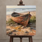 Premium Wall Art Kare Html Edition – SEEWALL2606054 displayed on a studio easel