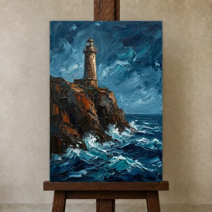 Premium Wall Art Dikey Html Edition – SEEWALL2606059 displayed on a studio easel