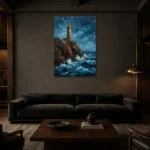Premium Wall Art Dikey Html Edition – SEEWALL2606059 shown in a warm modern interior