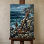 Premium Wall Art Dikey Html Edition – SEEWALL2606060 displayed on a studio easel