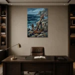Premium Wall Art Dikey Html Edition – SEEWALL2606060 displayed in a contemporary gallery-inspired room