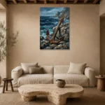 Premium Wall Art Dikey Html Edition – SEEWALL2606060 presented in a sophisticated home setting