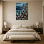 Premium Wall Art Dikey Html Edition – SEEWALL2606060 showcased in an elegant minimalist interior