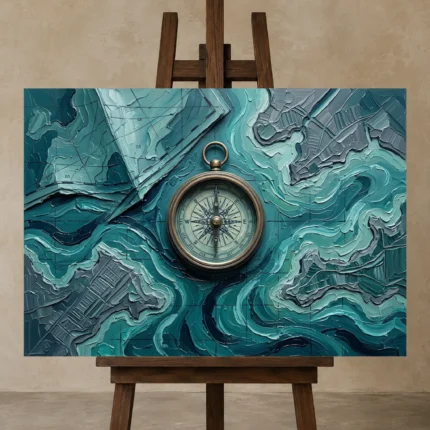 Premium Wall Art Yatay Html Edition – SEEWALL2606066 displayed on a studio easel