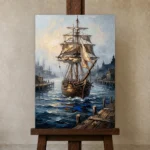 Premium Wall Art Dikey Html Edition – SEEWALL2606067 displayed on a studio easel