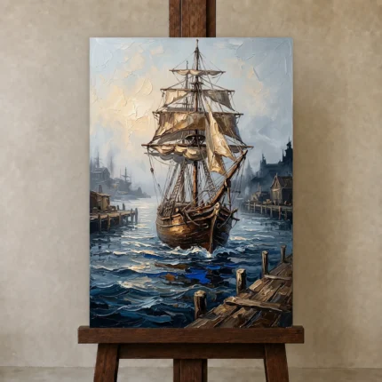 Premium Wall Art Dikey Html Edition – SEEWALL2606067 displayed on a studio easel