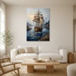 Premium Wall Art Dikey Html Edition – SEEWALL2606067 styled in a refined neutral interior