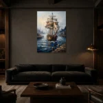 Premium Wall Art Dikey Html Edition – SEEWALL2606067 shown in a warm modern interior