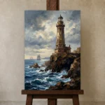 Premium Wall Art Dikey Html Edition – SEEWALL2606069 displayed on a studio easel