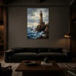 Premium Wall Art Dikey Html Edition – SEEWALL2606069 shown in a warm modern interior