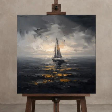Premium Wall Art Kare Html Edition – SEEWALL2606071 displayed on a studio easel