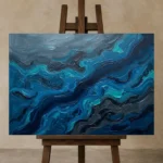 Premium Wall Art Yatay Html Edition – SEEWALL2606074 displayed on a studio easel