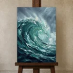 Premium Wall Art Dikey Html Edition – SEEWALL2606076 displayed on a studio easel