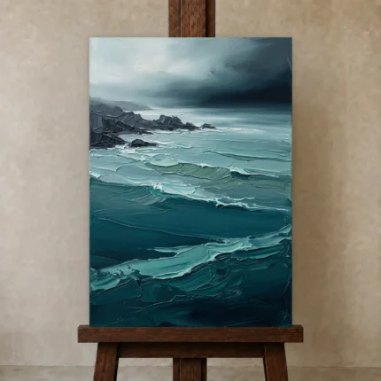 Premium Wall Art Dikey Html Edition – SEEWALL2606077 displayed on a studio easel
