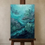 Premium Wall Art Dikey Html Edition – SEEWALL2606078 displayed on a studio easel