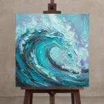 Premium Wall Art Kare Html Edition – SEEWALL2606079 displayed on a studio easel