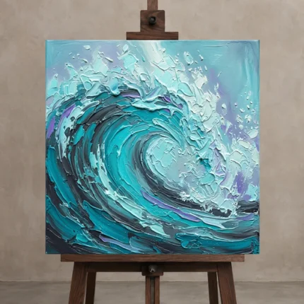 Premium Wall Art Kare Html Edition – SEEWALL2606079 displayed on a studio easel
