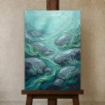 Premium Wall Art Dikey Html Edition – SEEWALL2606086 displayed on a studio easel