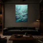 Premium Wall Art Dikey Html Edition – SEEWALL2606086 shown in a warm modern interior