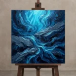 Premium Wall Art Kare Html Edition – SEEWALL2606090 displayed on a studio easel