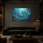 Premium Wall Art Yatay Html Edition – SEEWALL2606092 shown in a warm modern interior