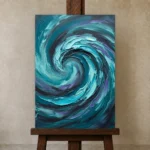 Premium Wall Art Dikey Html Edition – SEEWALL2606096 displayed on a studio easel