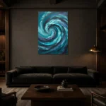 Premium Wall Art Dikey Html Edition – SEEWALL2606096 shown in a warm modern interior