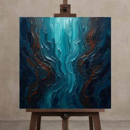 Premium Wall Art Kare Html Edition – SEEWALL2606099 displayed on a studio easel