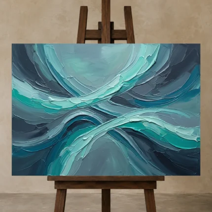 Premium Wall Art Yatay Html Edition – SEEWALL2606102 displayed on a studio easel