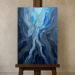Premium Wall Art Dikey Html Edition – SEEWALL2606103 displayed on a studio easel