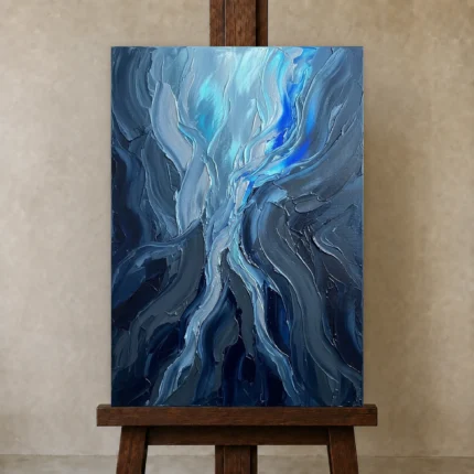 Premium Wall Art Dikey Html Edition – SEEWALL2606103 displayed on a studio easel