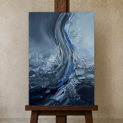 Premium Wall Art Dikey Html Edition – SEEWALL2606105 displayed on a studio easel