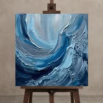 Premium Wall Art Kare Html Edition – SEEWALL2606107 displayed on a studio easel