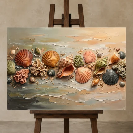 Premium Wall Art Yatay Html Edition – SEEWALL2606109 displayed on a studio easel