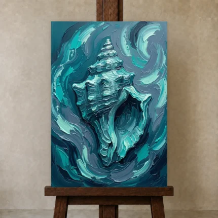Premium Wall Art Dikey Html Edition – SEEWALL2606114 displayed on a studio easel