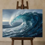 Premium Wall Art Yatay Html Edition – SEEWALL2606127 displayed on a studio easel