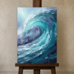 Premium Wall Art Dikey Html Edition – SEEWALL2606130 displayed on a studio easel