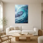 Premium Wall Art Dikey Html Edition – SEEWALL2606130 styled in a refined neutral interior