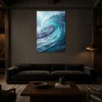 Premium Wall Art Dikey Html Edition – SEEWALL2606130 shown in a warm modern interior