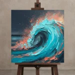 Premium Wall Art Kare Html Edition – SEEWALL2606133 displayed on a studio easel